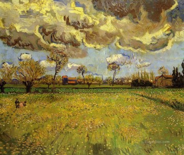 嵐の空の下の風景 フィンセント・ファン・ゴッホ Oil Paintings